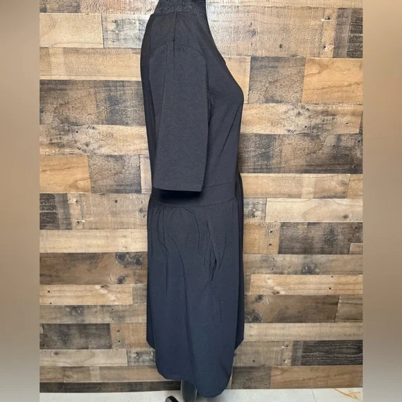 Lands’ End Women's Black Summer Dress Swim Cover Medium M AB 556 - Picture 5 of 7